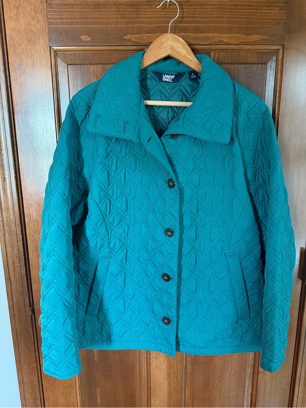 Lands’ End Women’s Primaloft Quilted Packable Jacket - Green
